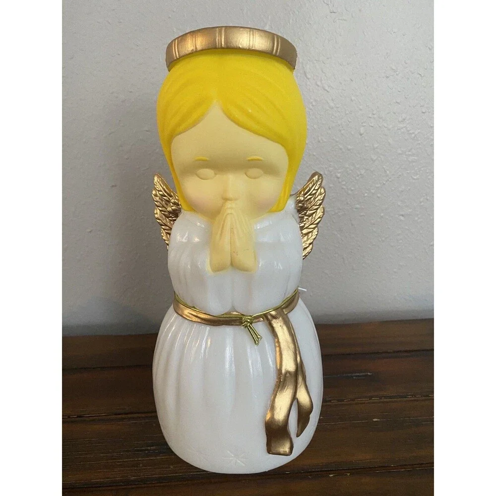 NEW Christmas Table Top Blow Mold Praying Angel Girl 11” Lighted Holiday Decor